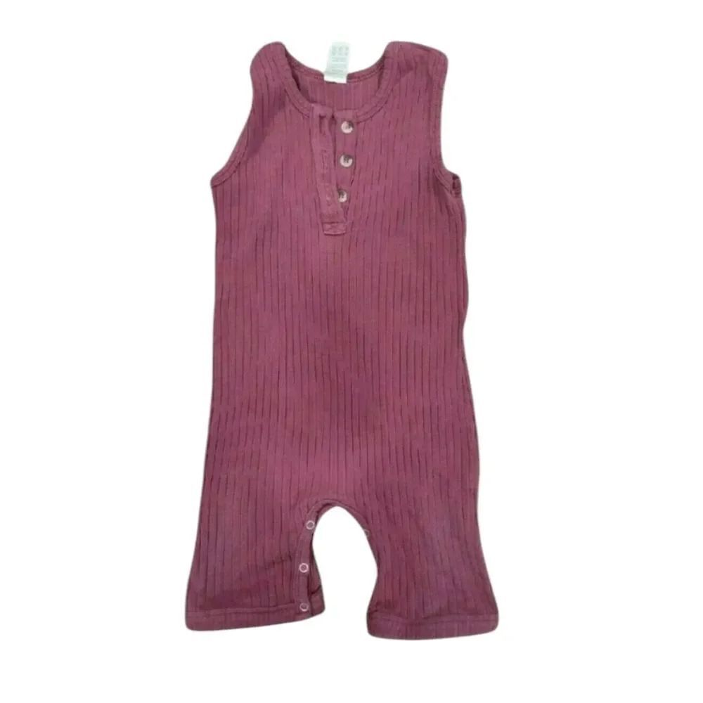 Kate Quinn plum ribbed romper